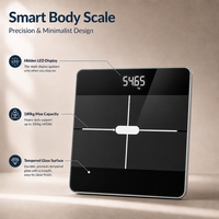 Pèse-personne intelligent Bluetooth avec capteurs de haute précision et écran LED pour salle de sport et fitness à domicile