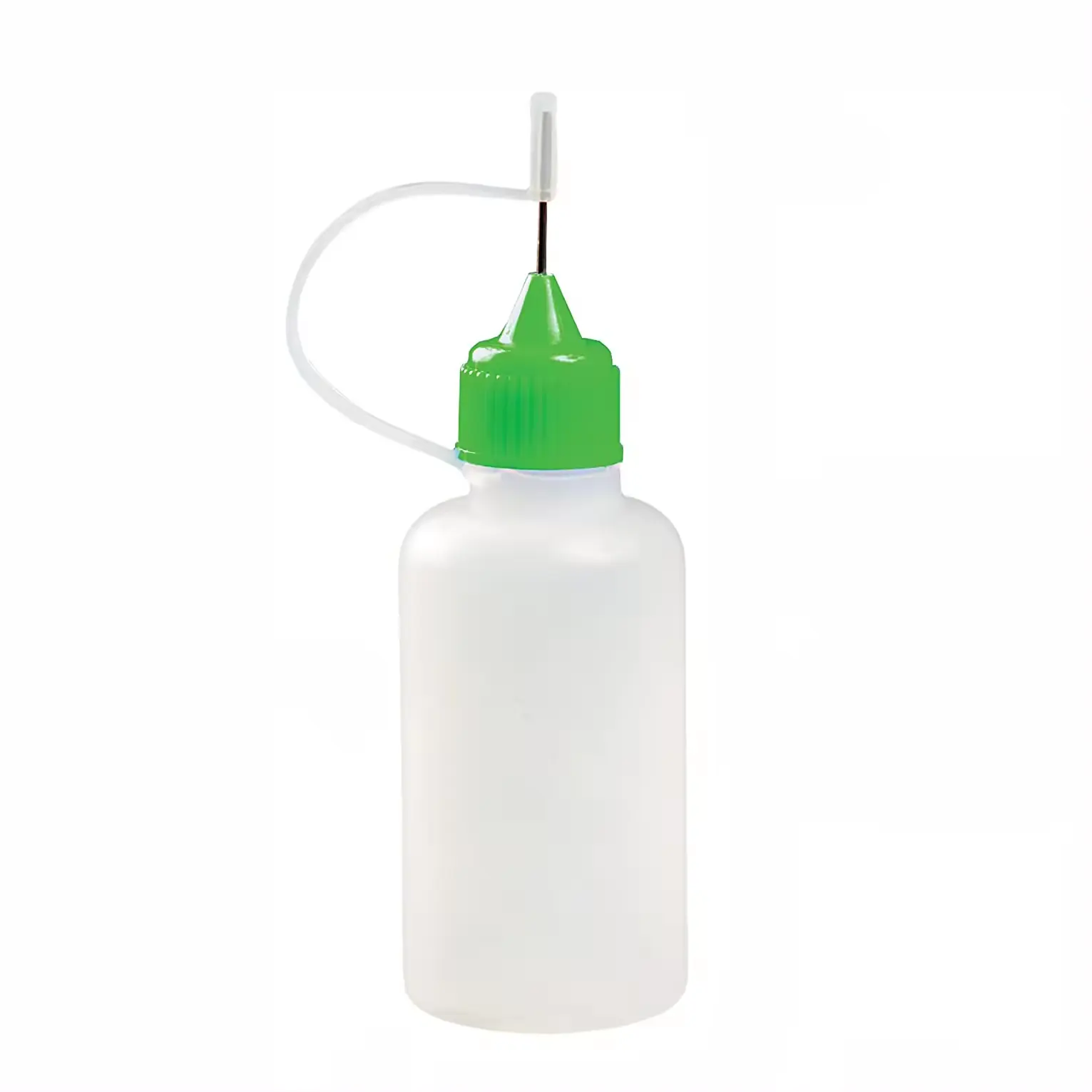 Cuentagotas de plástico, aplicador de punta de aguja de Metal de precisión, botella de pegamento exprimible con tapa giratoria