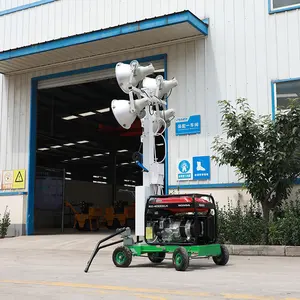 Torre de luz de inundación móvil de China Precio de torre de luz de generador diesel portátil multifunción