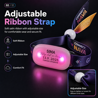 Bracelet lumineux LED RGB haute luminosité Longstargift 2.4G à télécommande pour promotion de marque et expérience de supporter en stade