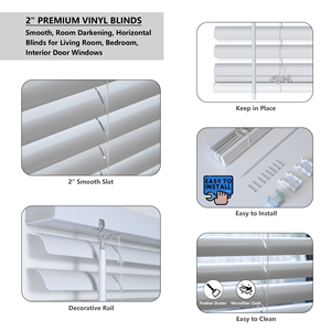Venta directa, persianas de PVC de 25mm, inalámbricas, integradas, ignífugas, 100%, estilo moderno opaco para oficina, estudio, sala de estar y baño - Product Image 4