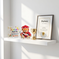 Cadeau de remerciement pour enseignants : Puzzle Ours, Plaque Acrylique avec Impression UV, Écologique, Souvenirs de Remise des Diplômes de la Classe 2026, Vente en Gros