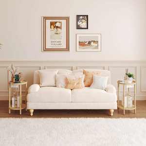 Table d'appoint ronde en bois, table basse circulaire en bois, table de salon ronde en bois pour le salon - Product Image 5