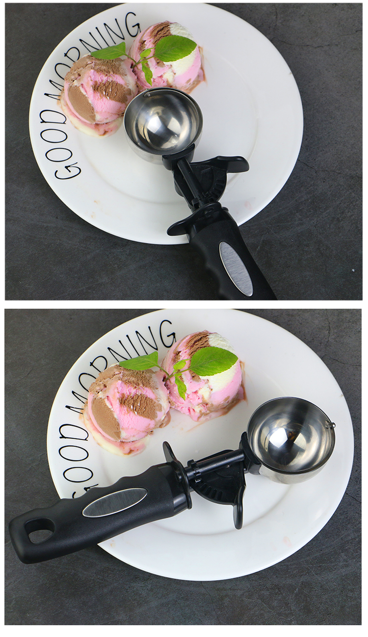 Amazon top seller custom ice cream scoop COOKIE Scoop for Baking ice cream scooper Stainless Steel Ice Cream Scoop