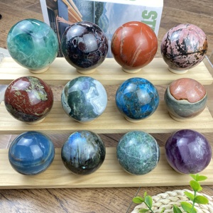 Esferas de Cristal Naturales Variadas al por Mayor, Piedra de Cristal Curativa, Bola de Cuarzo, Esferas de Materiales Mixtos para Decoración Fengshui, Regalo - Product Image 5