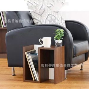 Retro S Shaped Wooden Bookcase 3 Tier Desktop Storage Organizer For Bedroom Living Room Minimalist <b>Desk</b> <b>Shelf</b> - Product Image 3