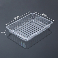 Boîte alimentaire fraîcheur Hengmaster HM2620-4 avec couvercle transparent/noir en PET, anti-lumière, pour fruits, légumes et snacks