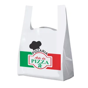 6 дюймов 8 дюймов 10 дюймов 12 дюймов одноразовый пластиковый пакет упаковка для ресторана пиццы сумка на вынос