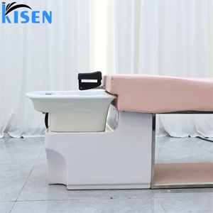 KISEN Lit de lavage capillaire japonais pour spa, avec massage et thérapie aquatique de la tête, et cuvette en céramique pour la circulation du sang - Product Image 6