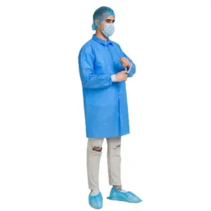 Vendita all'ingrosso spa uniforme cina-Medici medico camice da laboratorio lungo lunghezza Spa cappotti infermiera uniforme cappotti