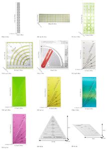 Acrylique Patchwork Règle Coupe Tissu Outils Vêtements Debout Décision Jauge <span class=keywords><strong>Couture</strong></span> Résistance Règle Densité Spin Ruban À Mesurer - Product Image 3