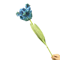 Tulipes perroquet imprimées à la main en 3D-Fleurs réalistes pour la décoration de la maison, arrangement floral, accessoires de photographie de mariage