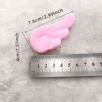 Lot de 2 pinces à cheveux en métal avec base dorée, motif ailes d'ange en peluche, couleur unie, 7,6*4 cm, pour femme, usage quotidien et décontracté, décoratif