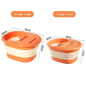 Baignoire pliable <span class=keywords><strong>et</strong></span> rétractable en plastique pour les pieds, portable, pour usage domestique, lavage des mollets, massage, soins de santé, design minimaliste - Product Image 3