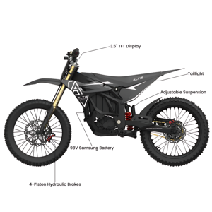 Vélo tout-terrain Altis Sigma 2026 E avec moteur central Hairpin, vitesse de 80 MPH, cadre en alliage d'aluminium forgé, moto tout-terrain - Product Image 3