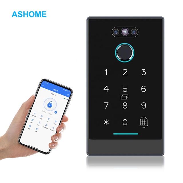 TTlock Office Face Recognition Electromagnetic Lock Home Face Glass Door Access Control System Smart Fingerprint Lock