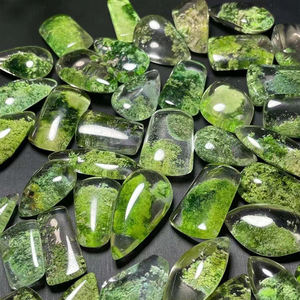 Liontin kuarsa batu kristal alami hijau hantu penyembuhan bentuk Drop kuarsa Phantom hijau mentah - Product Image 4