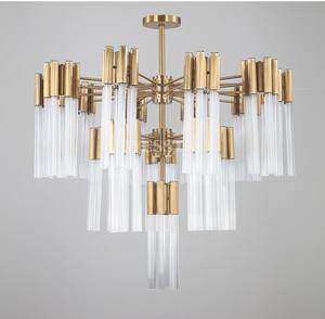 Venta al por mayor decoración del hogar candelabro dormitorio Hotel casa nórdico moderno LED tubo de vidrio luz colgante - Product Image 3