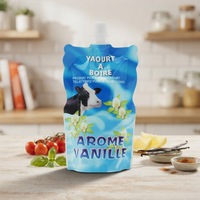 Sachets Doypack en plastique OEM laminés réutilisables avec bec verseur pour jus, gelée, lait, yaourt pour bébé et aliments liquides