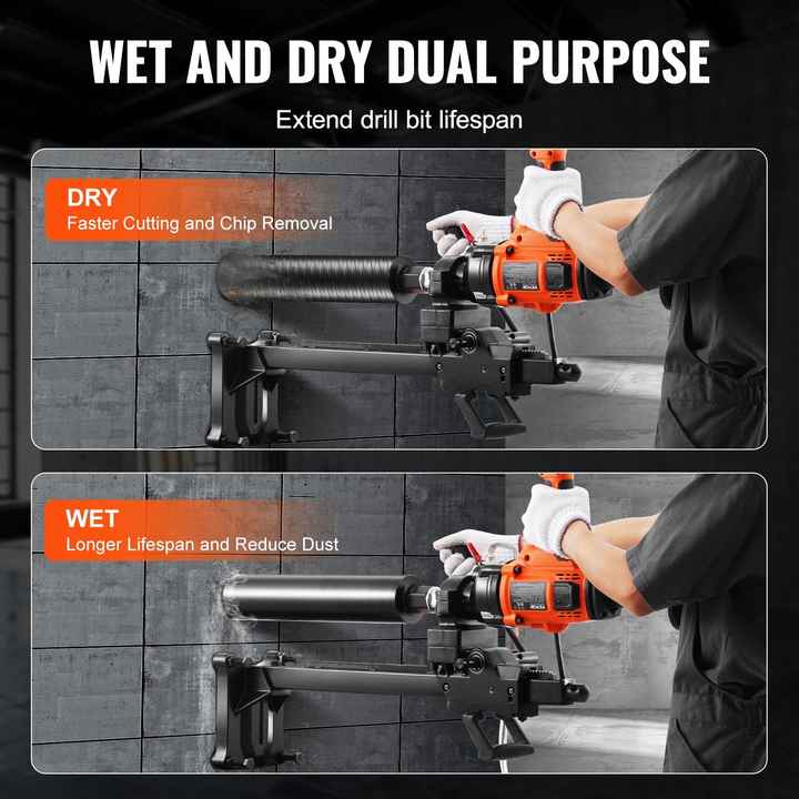 DB Wholesale 2000W Core Drill Machine 0.8-6.3in Dia Handheld and Stand ...