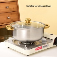 Ensemble de 10 ustensiles de cuisine durables personnalisés avec couvercles en verre, antiadhésifs, en acier inoxydable, pour la cuisson à induction, casseroles à soupe pour la maison