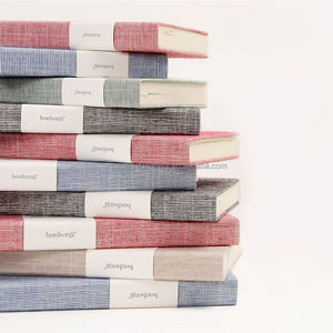 Bán buôn tùy chỉnh lá vàng dập logo A5 kế hoạch Linen máy tính xách tay bìa cứng với bụng ban nhạc mang nhãn hiệu vải máy tính xách tay máy tính xách tay - Product Image 4