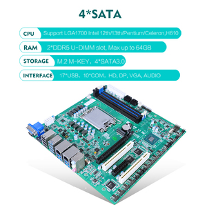 Piesia <span class=keywords><strong>Intel</strong></span> 12/13th Gen LGA 1700ชิปเซ็ต Q670 <span class=keywords><strong>H670</strong></span> H610เมนบอร์ดอุตสาหกรรม MINI ATX 2 * DDR5 64GB สำหรับแชสซีเซิร์ฟเวอร์4U - Product Image 6