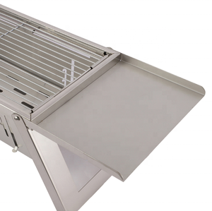 <strong>Mini</strong> Easy Assembled Folding Portable <strong>Charcoal</strong> BBQ <strong>Grill</strong> &amp; Griddle Stainless Steel Non-stick Surface for Camping Party Home - Product Image 5