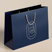 Bolsas de Papel para Compras con Asa, Personalizadas al por Mayor con Logotipo de Marca, Diseño de Lujo para Ropa, Zapatos, Vestidos, Joyería y Regalos