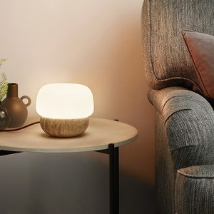Lámpara de mesa de travertino amarillo con forma de hongo, E27 LED, control táctil, luz de noche para dormitorio, cuida la vista. - Product Image 2