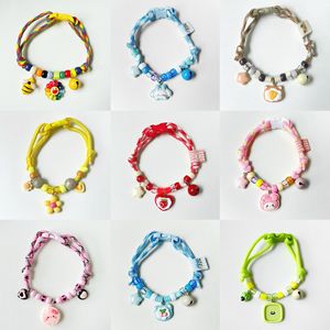 Cute cat and dog collars, necklaces, <b>neck</b> rings, bells, paw prints, simple bells, colorful adjustable collars - Product Image 1