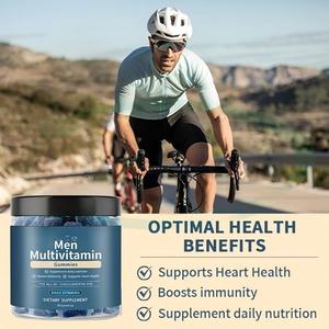Integratore Multivitaminico OEM per Uomini Adulti, <span class=keywords><strong>Caramelle</strong></span> Gommose Halal Vegane a Basso Contenuto <span class=keywords><strong>di</strong></span> Zuccheri con Biotina e Acido Folico, Confezione da 60 - Product Image 2