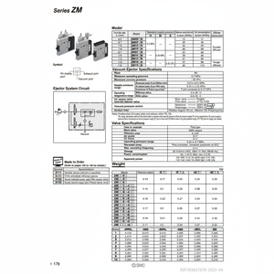 SMC Pneumatics Éjecteur à vide Machines et équipements industriels ZM133M-K5LZ-E14CL - Product Image 1