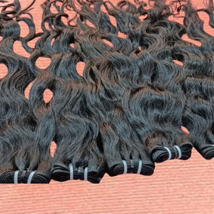 Vente en gros d'extensions de cheveux humains indiens bruts non transformés 100%-donneur unique, cheveux vierges du temple à cuticules alignées - Product Image 2