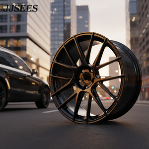 JJSEES - Juego de Ruedas Forjadas Personalizadas en Negro Pulido 5x100 5x108 5X115 de 18, 19 y 20 Pulgadas para BMW M2 M4 X5 X7 M240I Apex EC-7RS EC7 Subaru - Product Image 1