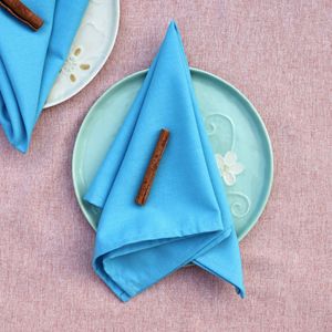 Hot Selling <strong>Wedding</strong> Party Christmas Table Decoration <strong>Napkins</strong> Multi Color Cotton Linen Blend Plain Color <strong>Napkins</strong> - Product Image 1