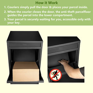 Boîte <span class=keywords><strong>aux</strong></span> <span class=keywords><strong>lettres</strong></span> en métal étanche de grande capacité Boîtes <span class=keywords><strong>aux</strong></span> <span class=keywords><strong>lettres</strong></span> montées au sol pour usage domestique Boîte d'<span class=keywords><strong>envoi</strong></span> de <span class=keywords><strong>colis</strong></span> Livraison directe - Product Image 5