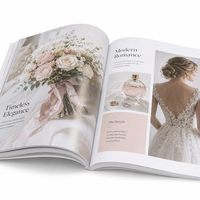 Impression de magazines de mariage personnalisés, couverture souple, impression de brochures photo couleur, services d'impression pour les marques et les éditeurs