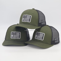 Casquette Trucker Richardson 112 Personnalisée OEM en Coton Uni avec Maille, Casquette de Sport avec Patch Brodé, Logo Personnalisé, Casquette Snapback en Maille Vierge, Gorras