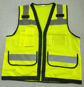 <span class=keywords><strong>Gilet</strong></span> de sécurité extérieur léger et respirant pour hommes, <span class=keywords><strong>maille</strong></span> réfléchissante haute visibilité, grande poche zippée SNV206 - Product Image 5