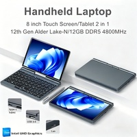 Nuovo Laptop Yoga 8 Pollici Intel N95 DDR5 12GB RAM 128-512GB SSD Touchscreen 360° Flip WiFi 6 Spina EU Mini Laptop Tastiera Inglese con Penna