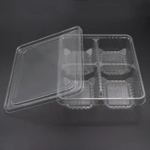 Wholesale Luxury Custom Clear Pink Embossed Kraft Plastic Boxes Pastry Bread Cake Donut Bakery for Food Use