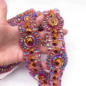 Personnalisé coudre sur charme strass coupe fer sur cristal coupe pour les événements de <span class=keywords><strong>carnaval</strong></span> des Caraïbes 2023 conception de costumes - Product Image 2