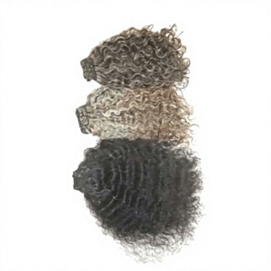 Natural Black Human <b>Hair</b> Bulk Deep Curly Wave <b>Remy</b> <b>Hair</b> <b>Extensions</b> Unprocessed Weft - Product Image 4