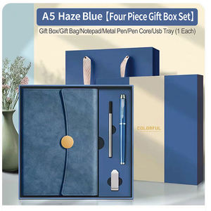 دفتر يوميات فاخر مع محرك فلاش القلم شعار مخصص الشركات الترويجية الأعمال الخياطة ملزمة نمط حلزوني - Product Image 3