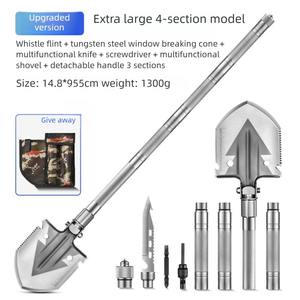 อุปกรณ์ตั้งแคมป์อเนกประสงค์พับได้สำหรับติดตั้งบนรถยนต์ พร้อ<span class=keywords><strong>ม</strong></span>เข็มทิศ ที่จุดไฟ <span class=keywords><strong>พลั่ว</strong></span>เหล็กแ<span class=keywords><strong>ม</strong></span>งกานีส ใช้ตกปลาได้ สะดวกสำหรับการตั้งแค<span class=keywords><strong>ม</strong></span>ป์ - Product Image 5