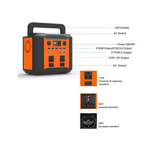 Estación de energía Solar portátil para acampar al aire libre, nuevo diseño, impermeable, 220V, 60Hz, 500Wh - Product Image 5