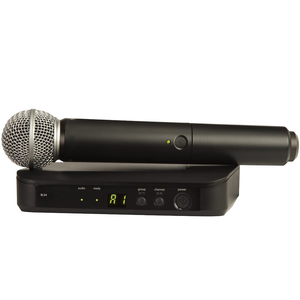 BLX24 BLX4 PG58 SIM58 BETA58 Micrófonos Dual Fm Micrófonos inalámbricos 2 canales Uhf Micrófono profesional negro Sonido claro - Product Image 3