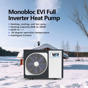Pompe à chaleur air-eau monobloc YKR Allemagne SG Ready A+++ WIFI 9KW 12KW 15kW R32, chauffe-eau EVI - Product Image 2