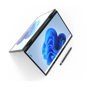 14 + 14 "노트북 IPS 터치 스크린 드롭 선박 노트북 컴퓨터 16GB + 512GB 슬림 휴대용 인텔 셀러론 N95 비즈니스 노트북